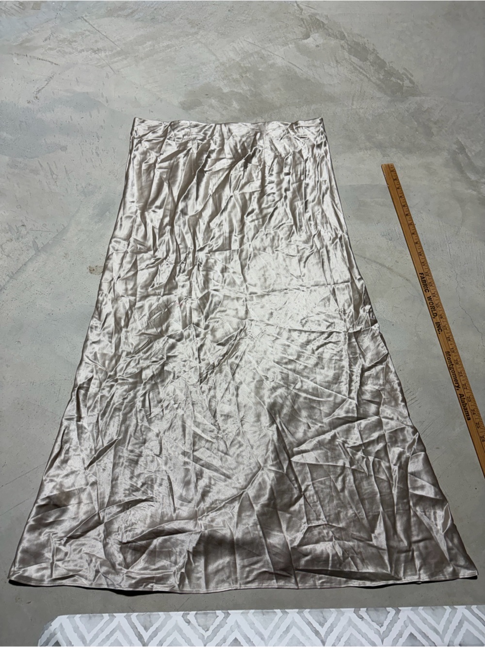 Quince 100% washable silk maxi skirt champagne XL - Picture 10 of 10